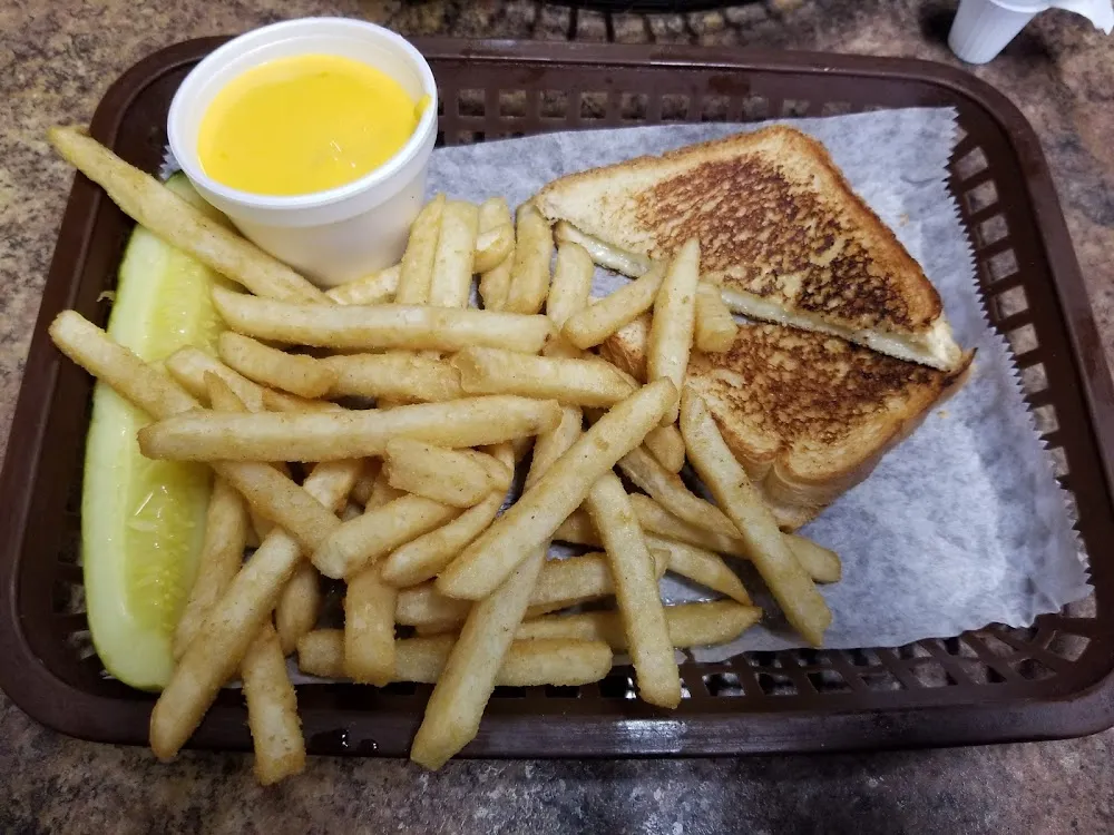 Grilled Cheese and Fries with Cheese